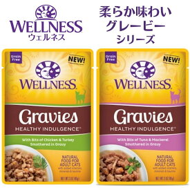 ウェルネス 猫 ヘルシーインダルジェンス 柔らか味わいグレービー仕立て 85g 1個 ウェットフード 総合栄養食 成猫用 キャットフード グレインフリー 水分補給 wellness 正規品