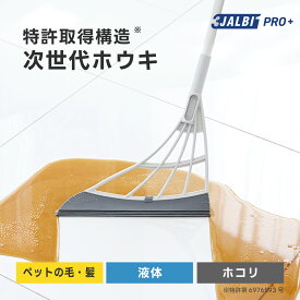 スリージャルビ プロ プラス スーパーホウキ ほうき 3JALBI シリコン 室内 フローリング カーペット 床 玄関 溝 ガラス 髪の毛 粉末 液体 水切り 掃除 ペット 猫 犬 箒 ギフト プレゼント