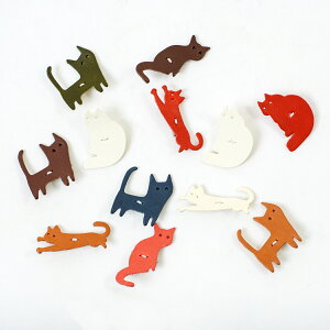 送料無料!NECOREPA/  猫型レザーブローチ アクセサリー レザー かわいい 1000円ポッキリ