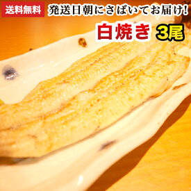 国産 うなぎ 白焼き 朝じめ活鰻 白焼き 3尾 約420〜450g 発送日に焼き上げ発送！［3人前］国産 うなぎ ウナギ 鰻 国内産 グルメ 食べ物 誕生日 お祝い お礼 お返し 父の日 内祝い 退職祝い 花以外 父の日 プレゼント ギフト 食べ物 食品 お中元 御中元 炭火焼き