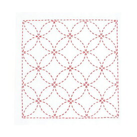 オリムパス 刺し子キット 花ふきん 七宝つなぎ　刺し子266(白)　(取り寄せ品)　(メール便可)