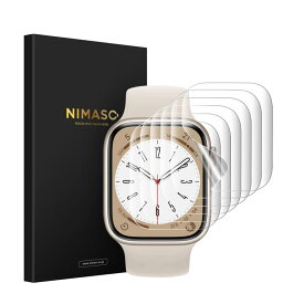 【6枚組】 NIMASO フィルム 41mm Apple Watch series 9 / 8 / 7 対応 apple watch 8 / 7 保護フィルム アップルウォッチ 用 NSW21J361