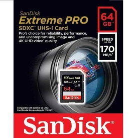 SanDisk 64GB Extreme PRO UHS-I SDXC 170MB/s SDSDXXY-064G サンディスク 海外パッケージ品