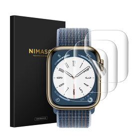 【3枚組】 NIMASO フィルム 45mm Apple Watch series 9 / 8 / 7 対応 apple watch 9 / 8 / 7 保護フィルム アップルウォッチ 用 NSW23L983