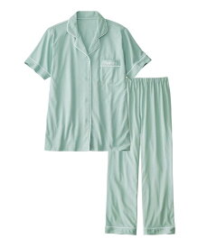 [ニッセン] パジャマ・ルームウェアセット 綿100%さらり天竺の半袖シャツパジャマ