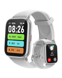 RUIMEN スマートウォッチ 通話機能付き レディース Smart Watch iPhone アンドロイド対応 女性生理周期管理 歩数計 腕時計 着信通知 睡眠管理 懐中電灯 天気予報 音楽制御 消費カロリー IP68防水 長