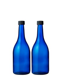ブルーボトル720ml(太いブルーボトル) 2本 ガラス製