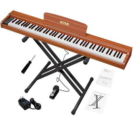 IKTMI 電子ピアノ 88鍵盤 midiキーボード キーボード ピアノ 電子キーボード Digital Piano 初心者子供 ペダル付き ミニ 持ち運び本物
