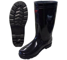 PVC 黒長靴軽半長靴　No．9661長靴・農作業・ガーデニング・作業用レインブーツ　富士手袋工業
