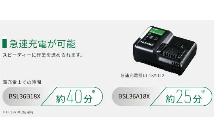 楽天市場】HiKOKI BSL36A18Xマルチボルトバッテリー 