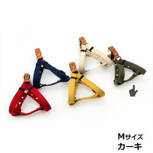 【エントリーでポイント+2倍!本日限定!】coloco&KURASHIKI 栃木レザー×倉敷帆布 ハーネス M カーキ本革 キャンパス生地