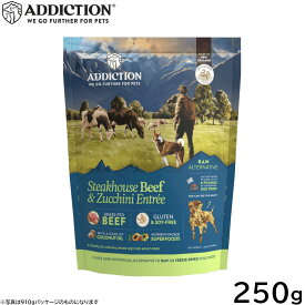 アディクション ADDICTION 低温乾燥 ドッグフード ステーキハウスビーフ＆ズッキーニエントリー 250g 無添加 犬 ペット 穀物不使用