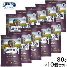 HAPPY DOG ハッピードッグ ドッグフード センシブル アイルランド サーモン＆ラビット スキンケア（成犬〜シニア犬用） 80g×10個セット 無添加