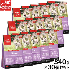 �y�X���|�C���g�ő�54�{�I�{������I�z�I���W�� Orijen �L���b�g�t�[�h �L�g�D�� �S�L�� �q�L�p �����s�g�p 340g×30�Z�b�g