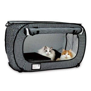 【エントリーでポイント+1倍!本日限定!】猫壱 ポータブルケージとトイレのセット 猫 折りたたみ コンパクト 持ち運び おでかけ