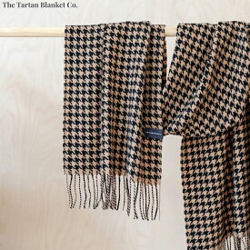 【最大2000円OFFクーポン！マラソン限定！】The Tartan Blanket Co. オーバーサイズスカーフ キャメルハウンドトゥース【送料無料】