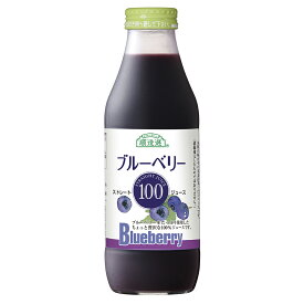 【最大2000円OFFクーポン！マラソン限定！】順造選 ブルーベリー100 500ml ジュース ストレート 果汁100% 無添加 無香料 無加糖 砂糖不使用 瓶 日本製 果肉入り