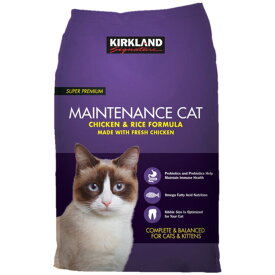カークランドシグネチャー キャットフード ドライメンテナンス 11kg Kirkland Signature Cat Food Dry Maintenance 11kg 成猫、子猫用総合栄養食