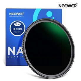 NEEWER ND1000 NDレンズフィルター 中性密度レンズフィルター 10ストップ 光学ガラス 超薄型 ブラックマットフレーム付き カメラレンズ用