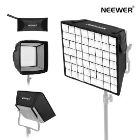 NEEWER 660LEDソフトボックスディフューザー　折りたたみ式 グリッドとバッグ付き　NEEWER NL660 / SNL660 / RGB660 /SNL530LEDビデオライトパネルに対応　フォトビデオスタジオポートレート写真、YouTubeビデオ照明に最適