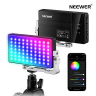 【P10倍+5%OFF券】NEEWER SL90 RGBビデオライト 12W 4300mAh充電式バッテリー フルカラー 18ライトエフェ…
