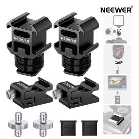 NEEWER 8個入りホットシューマウントアダプターキット ビデオアクセサリー　1/4インチネジアダプター フラッシュスタンドブラケット DSLR カメラ用ホットシューカバー LEDライト マイク ライトスタンド モニター