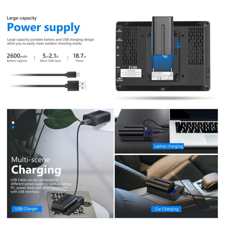 楽天市場】【P10倍+1000円クーポン】NEEWER F100カメラ用モニター 7 