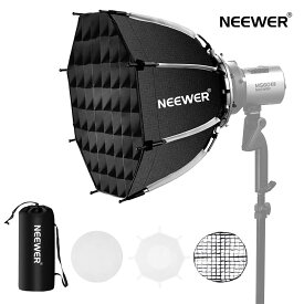 NEEWER 45cm 八角形ソフトボックス オクタ型 Bowensマウント クイック折りたたみ クイックセットアップ ディフューザー/ハニカムグリッド/バッグ付 Q4 RGB CB60 MS60B MS60C MS150B用 Godox Aputureビデオスタジオライトに対応 NS1P