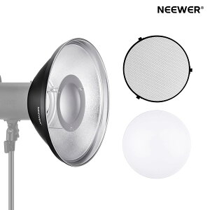 NEEWER �A���~���W�����t���N�^�[�r���[�e�B�[�f�B�b�V�� 30cm/55cm �z���C�g�f�B�t���[�U�[�\�b�N�X�t�� Bowens�}�E���g �X�^�W�I�X�g���{ �t���b�V�����C�g NEEWER Vision 4 ML300 S101-300W S101-400W�Ȃ�