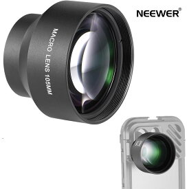NEEWER 105mm HDマクロレンズ 17mmスレッドレンズバックプレーン用 SmallRig NEEWER iPhone Samsungスマホケージケースに対応 17mm レンズアダプター付き Sandmarcに対応 46mm フロントスレッド LS-26