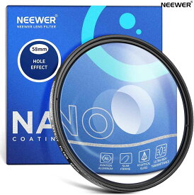 NEEWER スパイラルハローカメラレンズフィルター 58mm/67mm/77mm/82mm プリズムK9光学ガラス特殊効果フィルター 写真カメラレンズアクセサリー トンネルビジョン ワープ円形ハローフレーム効果