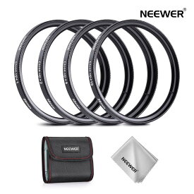 【P10倍+10%OFF券 ★楽天1位獲得！】NEEWER マクロクローズアップレンズフィルターキット (+1, 2, 4, 10) 拡大フィルター 4枚 収納ポーチ付き マクロ撮影用 49mm/52mm/55mm/58mm/67mm/72mm/77mm/82mmカメラレンズに対応