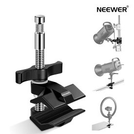 NEEWER エンドジョーグリップ 5.5cm/15.2cm/22.9cm 5/8"スタッド スチール製シャフトエンドバイスクランプ 調節可能なアルミニウム製ジョー Cスタンド用ゴムパッド ねじれ防止 スピンハンドル簡単ロック LEDビデオライト/ソフトボックス用