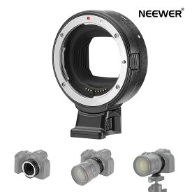 NEEWER EF-EOS Rマウントアダプター EF/EF-Sレンズ-RFマウントカメラオートフォーカスコンバーターリング Canon EOS R Ra RP R6 Mark II R6 R5 R3 R7 R10 R8 R50に対応 最大荷重2kg NW-EF-EOSR