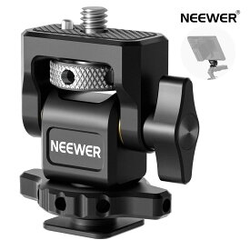 NEEWER カメラモニターマウント コールドシュー付き ねじれ防止1/4"ネジ 5インチと7インチフィールドモニターに用 コンAtomos Ninja Vに対応 360°回転&調整可能な180°傾斜ダンピング SmallRigに対応 MA006