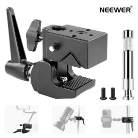 NEEWER スーパークランプ カメラ クランプ 5/8"スタッド、スプリングロック、6cmジョーグリップ付き 頑丈なカニポールクランプ 平面/丸型表面用 写真スタジオカメラ＆照明マウント用 最大荷重15kg UA017