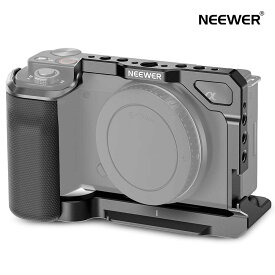 NEEWER カメラケージ Sony ZV-E10用 シリコングリップ、1/4 "ネジ、3/8 "ARRI位置決め穴、Arca型QRベース、保護金属製ビデオリグ付き SmallRig ハンドル DJI RS ジンバル Sony ZV-E10に対応 CA003S