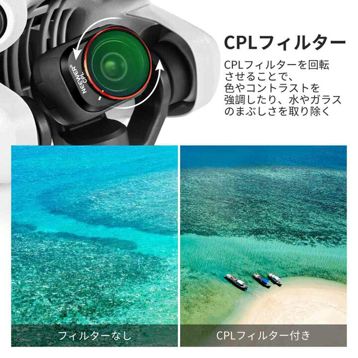 楽天市場】NEEWER ND&CPLフィルターセット DJI Mini 4 Proに対応 4枚 