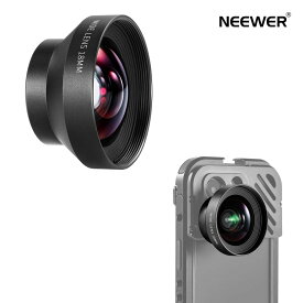 NEEWER 18mm HD広角レンズ 17mmネジレンズバックプレーン用 0.5倍 17mmレンズアダプター付き SmallRig NEEWER iPhone Samsungスマホケージケースに対応 LS-42