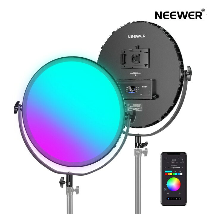 楽天市場】【P10倍+5%OFF券】NEEWER 18インチRGB LEDパネルビデオ 