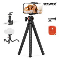【P10倍UP中!】NEEWER フレキシブル三脚 くねくね三脚 スマホ三脚ホルダー ミニカメラ三脚 リモコン/アク…
