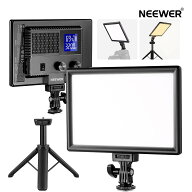 【P10倍UP中! ★楽天1位獲得！】NEEWER 9インチLEDビデオライト ミニ三脚付き 撮影照明用ライト 自撮りラ…
