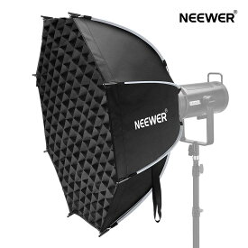 【P10倍+10%引クーポン】NEEWER 90cm 八角形ソフトボックス オクタゴン Bowensマウント クイックセットアップ 折りたたみ ディフューザー/グリッド/バッグ付 パラボラソフトボックス Aputure 120d Godox SL60w NEEWER Q4 AS600B CB300B Q300に対応 NS92P