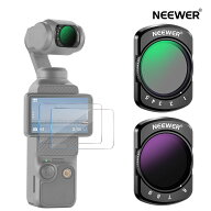 NEEWER 磁気可変NDフィルターセット Osmo Pocket 3専用 ND2-ND32&ND64-ND512 強化ガラスフィルム2枚付属 …