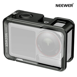 NEEWER アクションカメラケージ Action 5 Pro用 金属製 コールドシュー/1/4"ネジ/シャッターボタン付き ビデオリグ ビデオケージ 保護ケース DJI Osmo Action 5 Pro Action 4 Action 3 DJI Micに対応 DJI磁気アダ