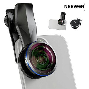 NEEWER 8mm 魚眼レンズ 220°広角/17mmネジスマホレンズクリップ付き 17mmネジスマホケージ/スマホケース/スマホクランプ/バックプレートに適用 スマホレンズ スマホ用カメラレンズ LS-29 PRO
