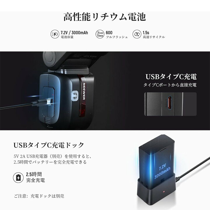 楽天市場】NEEWER Z2PRO-C 2.4G TTL ラウンドヘッドフラッシュストロボ 