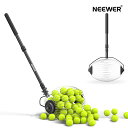 NEEWER テニスボールホッパー 77-148cm 伸縮式 ゴルフボールレトリーバー ピックルボールピッカーアッパー ローリング…