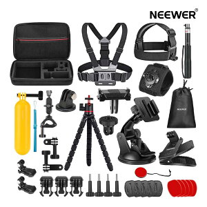 NEEWER 35 in 1 �A�N�V�����J�����A�N�Z�T���[�L�b�g DJI Osmo Action 5 Pro 4 3 GoPro�ɑΉ� �N�C�b�N�����[�X �A�_�v�^�[�}�E���g �_�C�r���O/�n�C�L���O/�o�C�N/�}�E���e���T�C�N�����O/�X�L�[/�T�[�t