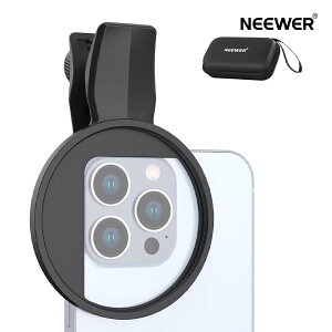 NEEWER 67mm �X�}�z�t�B���^�[�N�����v �����Y�t�B���^�[�}�E���g �����\ �l�W�������Y�N���b�v �X�}�z�t�B���^�[�}�E���g ����~�߃S���p�b�h�t�� iPhone 16/15 Pro Max/Plus/16e/14/13/mini 12�ɑΉ� LA